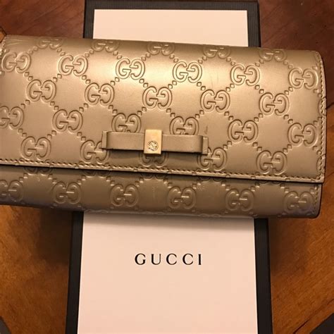 bow gucci signature continental wallet|Gucci continental wallet sale.